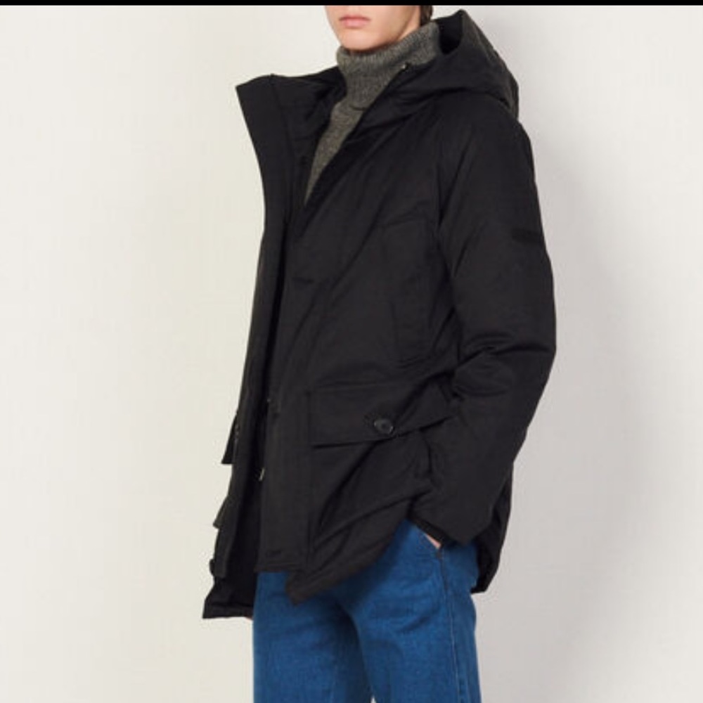 sandro paris Oversized Hooded Parka - Picture 2 of 12